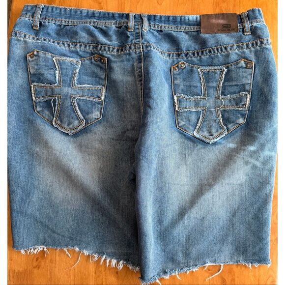 Vintage Royal Blue Shorts Blue Denim Baggy Skater Grunge Y2K - Picture 5 of 5